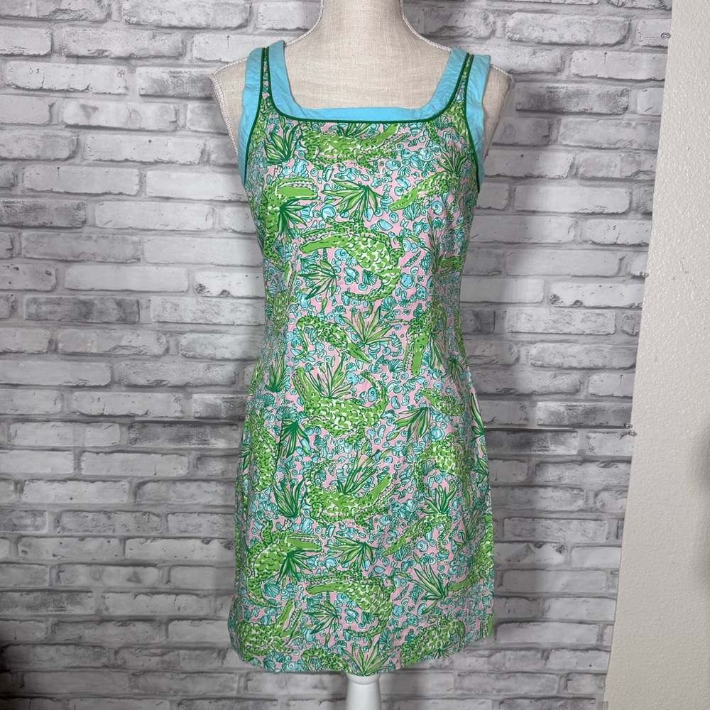 Lilly Pulitzer See Ya Later Alligator Shift Dress